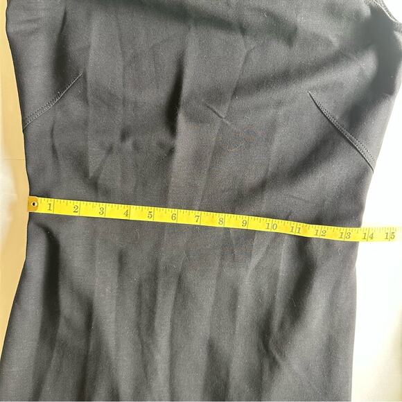 Theory Sheath Dress Bodycon Sleeveless Knit Open Back Black Womens 8 Event Party - Picture 10 of 11